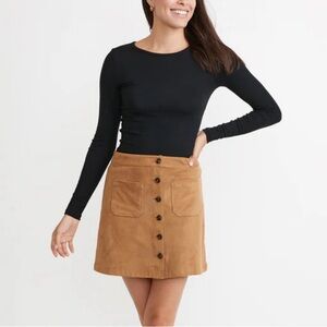 Marine Layer Sueded A Line brown mini skirt